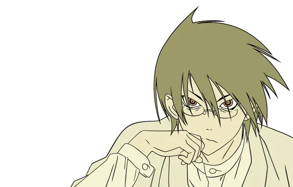 Взгляд, минимализм, парень, Sayonara Zetsubou Sensei, Прощай безрадостный сенсей