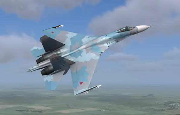 Картинка оружие, самолёт, Su-27