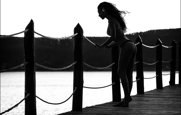 Эротика, попа, девушка, тело, красота, monochrome
