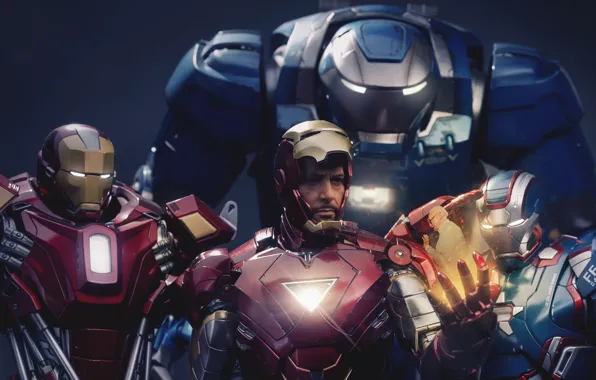 Картинка Iron Man, Marvel, RED, Tony Stark, Film
