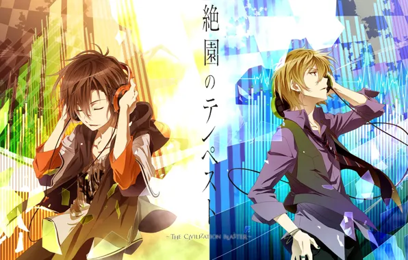 Наушники, парни, Mahiro Fuwa, Zetsuen No Tempest, Yoshino Takigawa