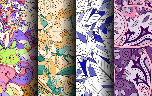 Фон, вектор, текстура, colorful, геометрия, patterns, seamless