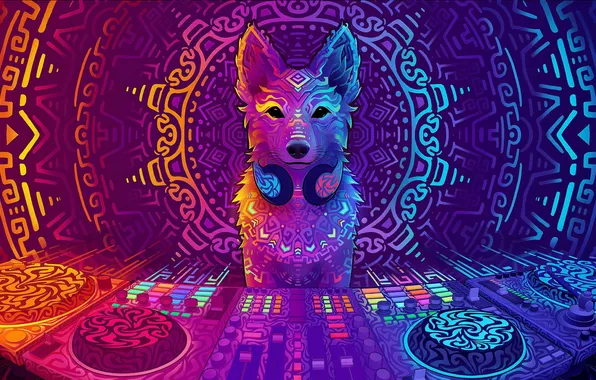Картинка dog, abstraction