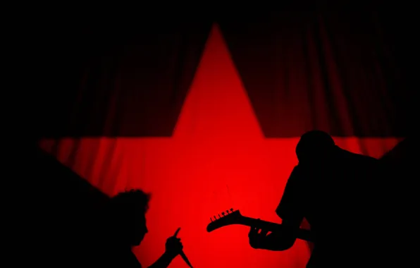 Красный, музыка, черный, звезда, рок