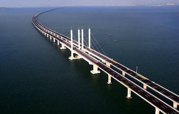 China, Китай, Мост Циндао Гайвань, Циньдао, 青岛海湾大桥