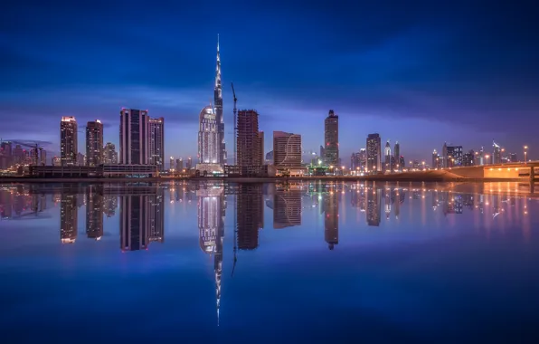 Картинка город, Дубай, ОАЭ, Down Town Burj Khalifa