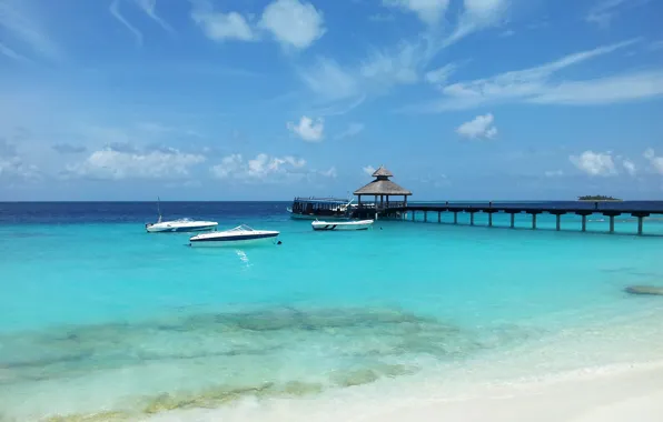 Океан, отдых, остров, Maldives
