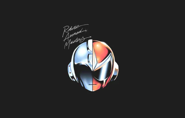 Музыка, Маска, Арт, Daft Punk, Megaman, by Pertheseus, Pertheseus, ROBOTIC ARMED MASTERS