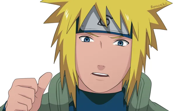 Белый фон, Наруто, Naruto, Минато Намикадзе