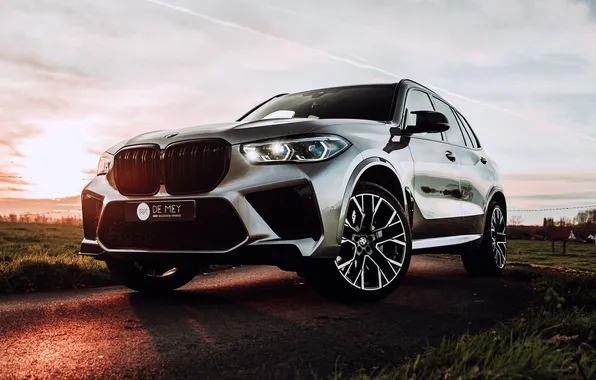 Дорога, серебристый, BMW, БМВ, BMW X5
