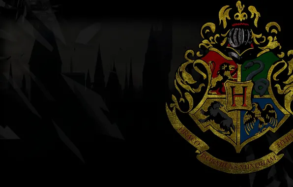 Logo, snake, lion, Harry Potter, coat of arms
