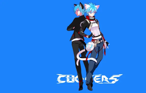 Фон, игра, аниме, парни, котики, Closers