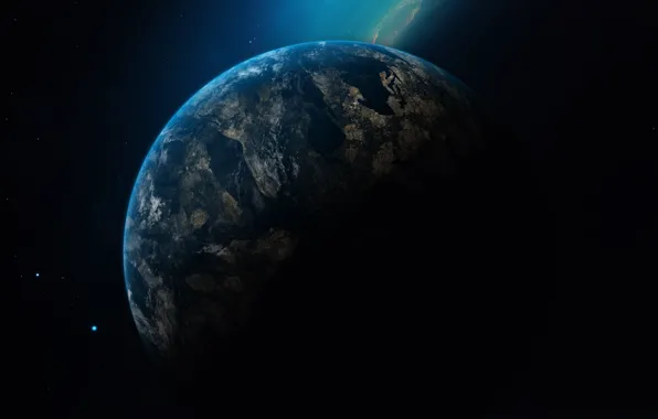 Звезды, Планета, Космос, Туманность, Fantasy, Арт, Stars, Space