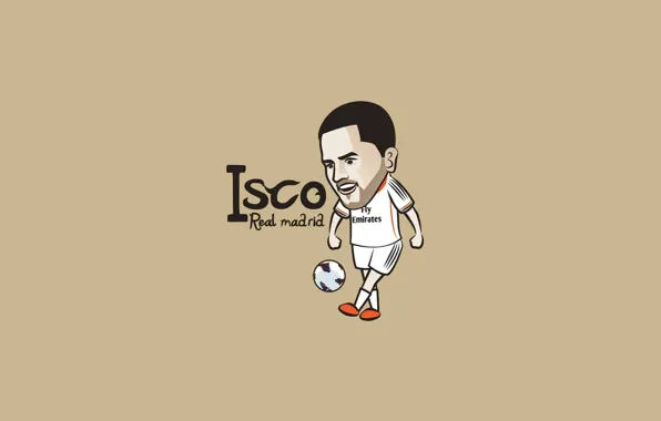 Карикатура, футболист, art, real madrid, Реал Мадрид, isco, Иско