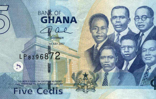 People, five, Money, Ghana, Bank, Cedis