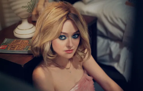 Размытие, макияж, актриса, прическа, блондинка, Дакота Фаннинг, Dakota Fanning, Vincent Peters