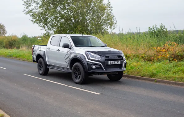 Картинка пикап, Isuzu, на дороге, D-Max, 2019, UK version, XTR