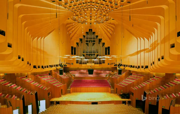 Картинка театр, Сидней, зал, opera, sydney, орган