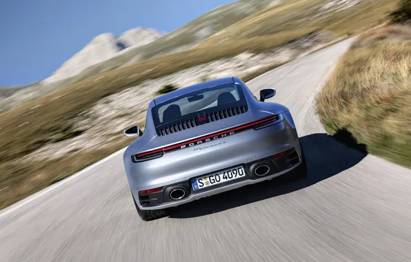 Купе, 911, Porsche, корма, Carrera 4S, 992, 2019