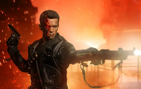 Фон, игрушка, статуэтка, terminator