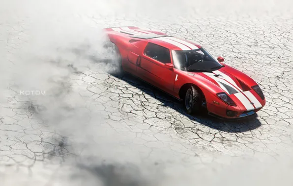 Ford, Красный, Авто, Игра, Машина, Ford GT, Суперкар, Game