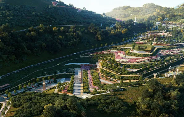 Лес, горы, парк, дороги, Incredible Lanscape Project