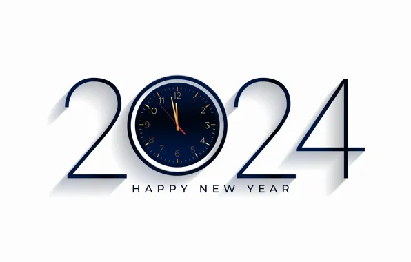 Цифры, Новый год, дата, композиция, 2024, Новый 2024 год