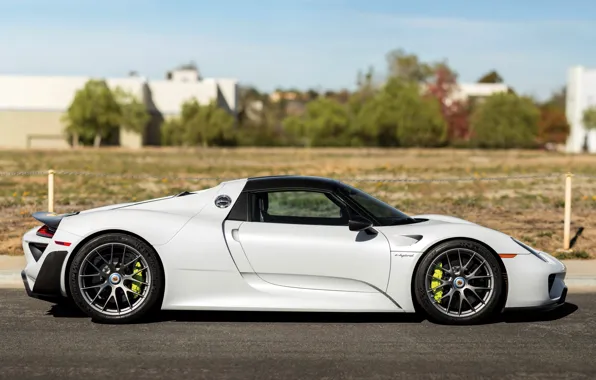 Porsche, side, 918, Porsche 918 Spyder Weissach Package