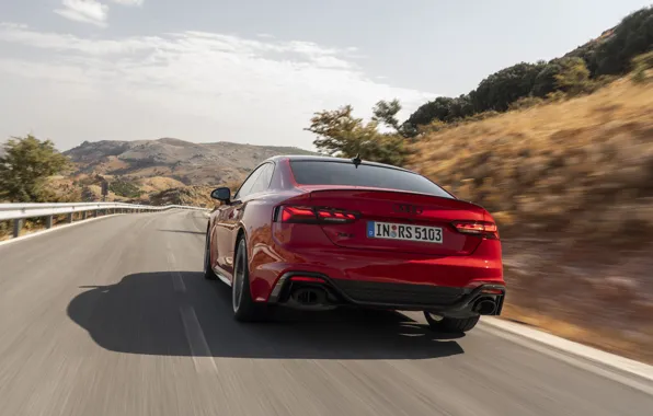 Audi, RS5, speed, rear view, Audi RS 5 Coupe competition plus