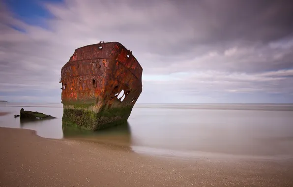 Море, пейзаж, корабль