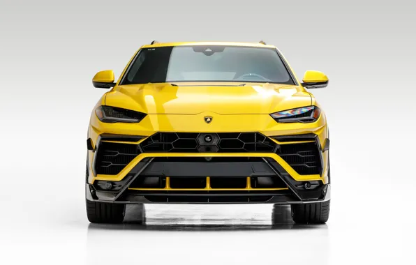 Картинка Lamborghini, Front, Yellow, SUV, Urus, VAG