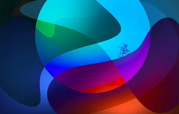 Картинка велосипед, цвет, силуэт, форма