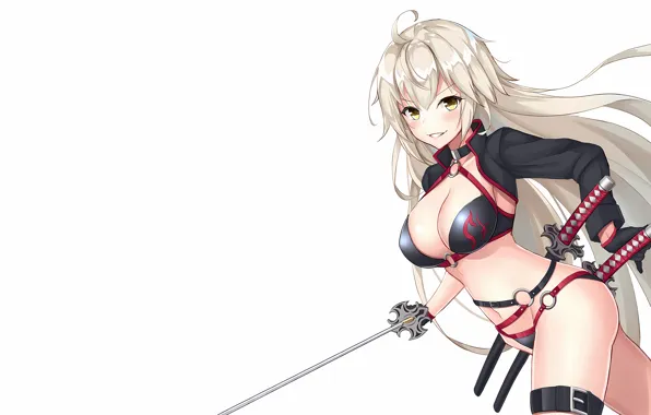 Girl, sexy, cleavage, long hair, boobs, anime, beautiful, pretty