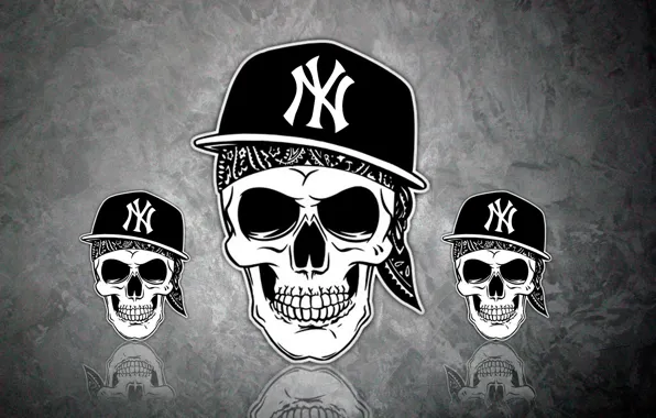 Картинка череп, кепка, skull, rap, La Coka Nostra, Hip-hop