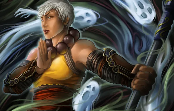 Белые волосы, diablo 3, monk, reaper of souls