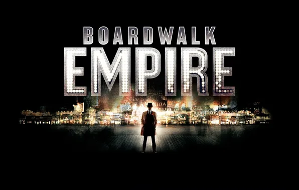 Ночь, город, огни, мафия, Стив Бушеми, Boardwalk Empire