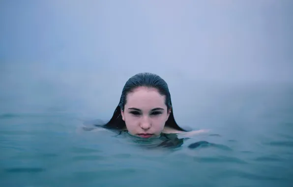 Картинка взгляд, девушка, русалка, в воде, Siren