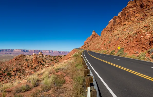 USA, road, desert, asphalt