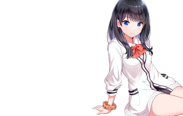 Girl, long hair, dress, anime, blue eyes, beautiful, pretty, attractive