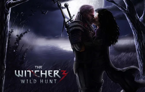 Картинка поцелуй, The Witcher 3: Wild Hunt, Ведьмак 3: Дикая Охота, Yennefer
