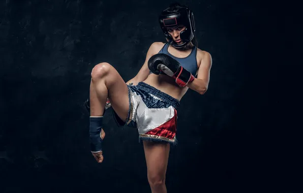 Girl, boxing, sports, boxer, kickboxing, sports uniform