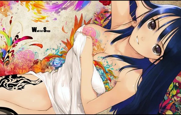 Грудь, взгляд, девушка, tony taka ecchi
