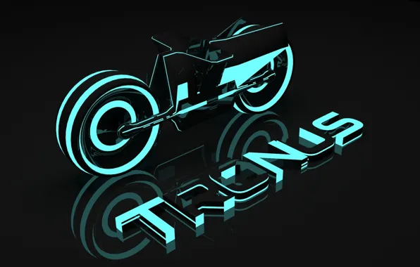 Неон, dark, tron, светоцикл, 3dsmax
