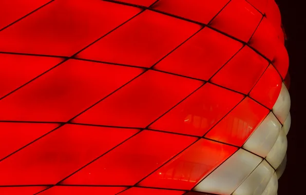 Макро, огни, цвет, Мюнхен, стадион Альянц Арена