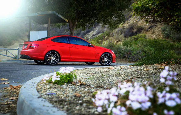 Картинка red, Mercedes Benz, AMG, C63