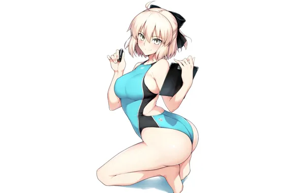 Girl, sexy, ass, cleavage, pink hair, legs, boobs, anime