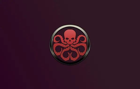 Картинка skull, red, logo, symbol, metall, Marvel comic, tentacles, Hail Hydra