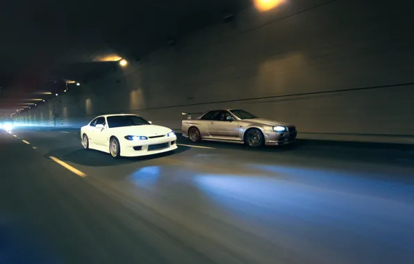 Nissan, тоннель, skyline, ниссан, jdm, tuning, silvia, gtr