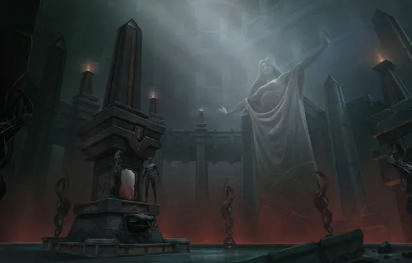 Помещение, Temple, изваяния