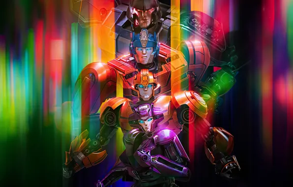Трансформеры, сияние, роботы, Transformers One